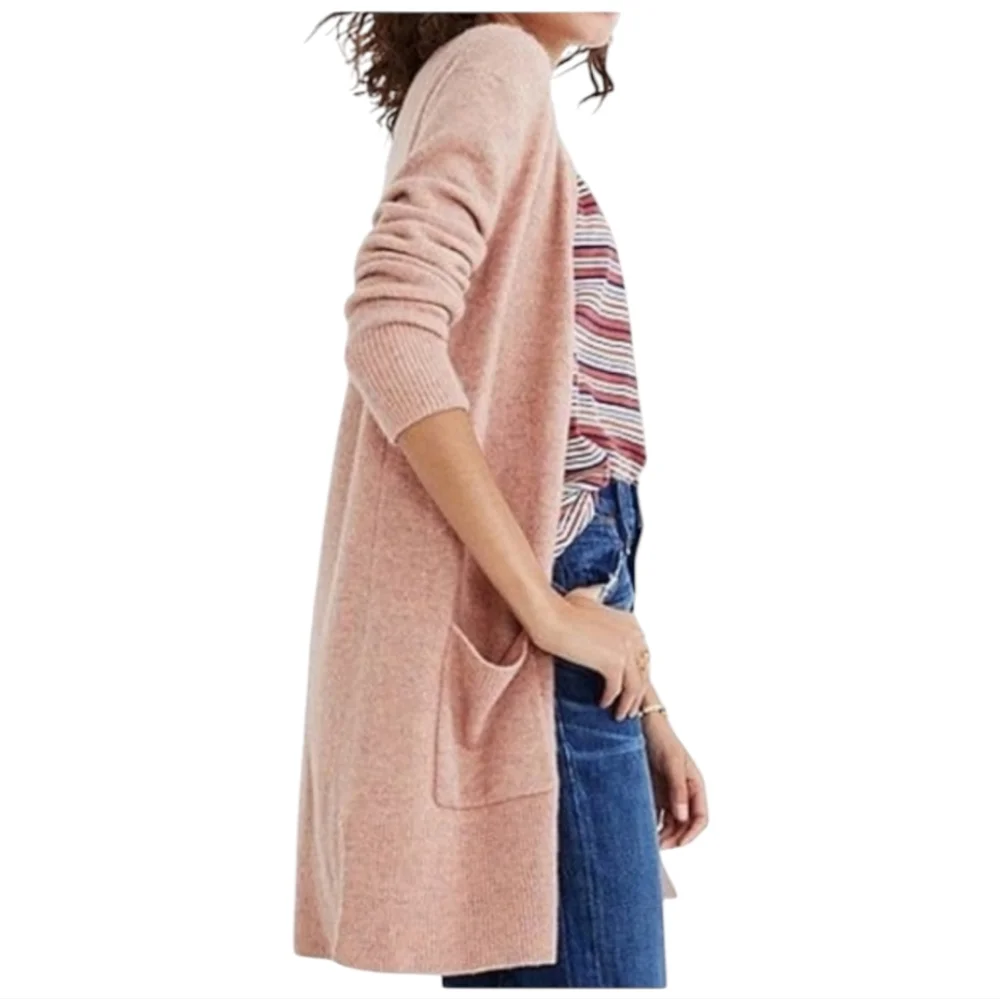 Madewell Kent Cardigan Sweater Heather Petal - Picture 4 of 8